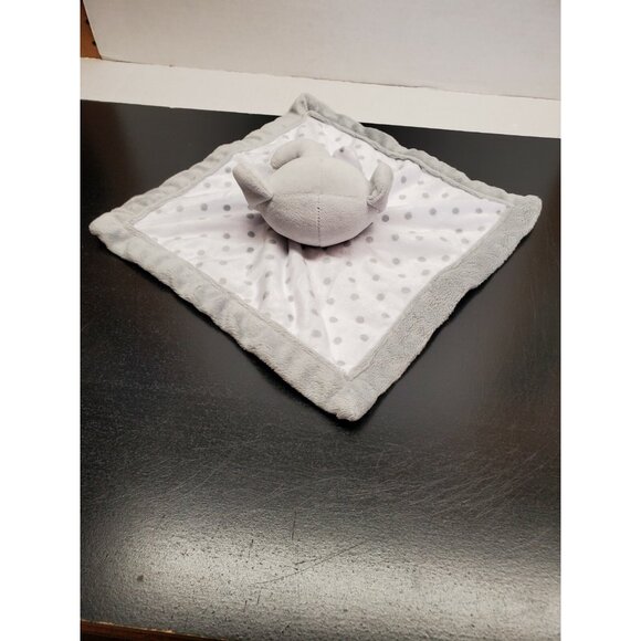 12 Inch Gray Elephant square with satin trim Lovee Plush - Picture 3 of 5